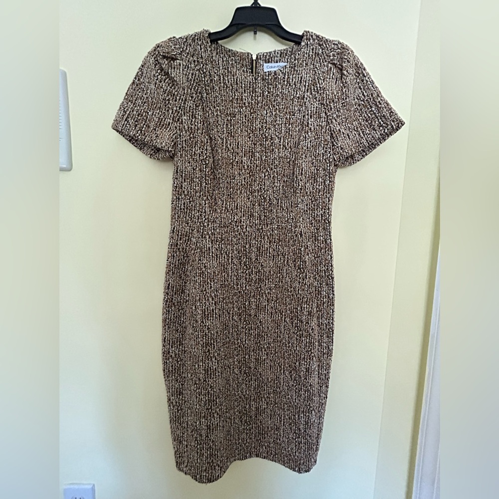 Stylish Brown Tweed Dress